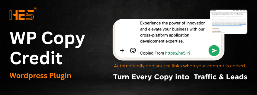 WP Copy Credit — clipboard attribution for WordPress